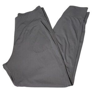 Womens Lounge Joggers Size L Black Pants Lightweight Patch Pockets Gym Sports